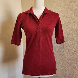 Lacoste ¾ Sleeve Polo - Maroon - 34